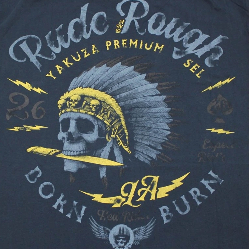 Tričko Yakuza Premium Rude and Rough - Los Angeles tmavo modré
