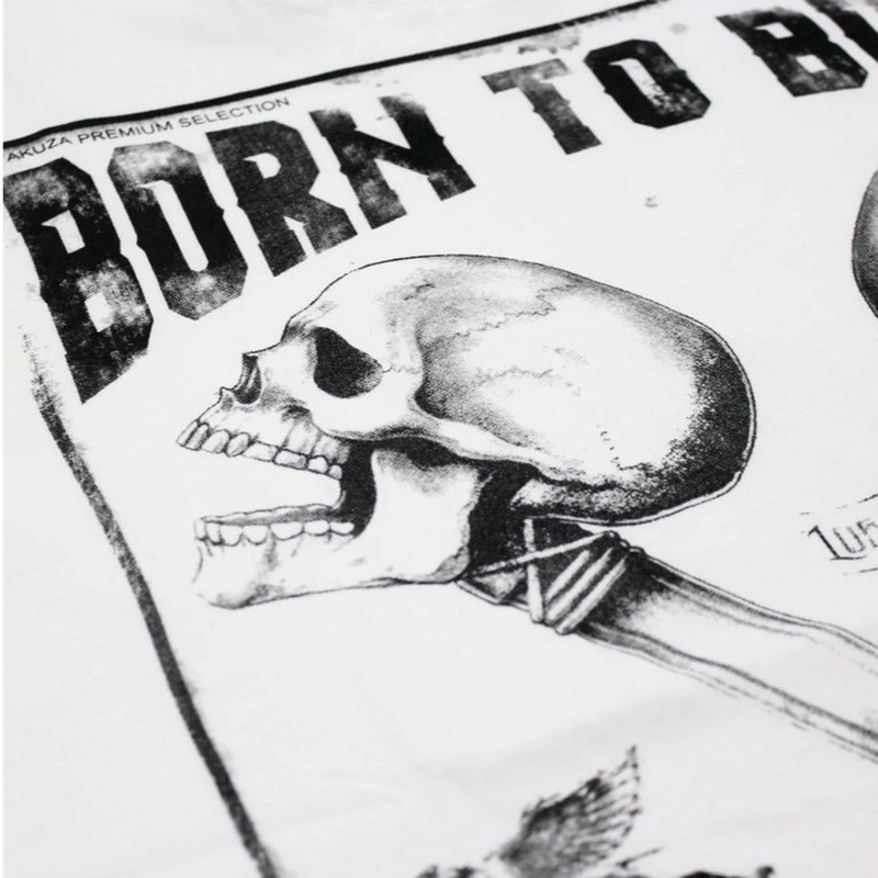 Tričko Yakuza Premium Rude and Rough Born to Burn - Los Angeles bílé