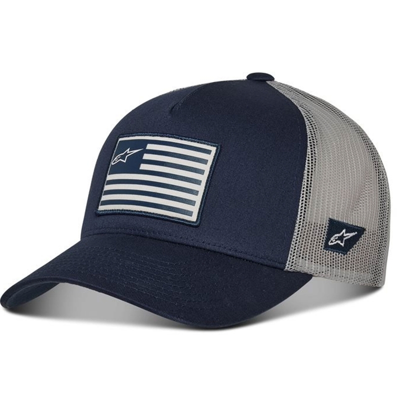 Šiltovka Alpinestars Flag Snap Hat modro-šedá