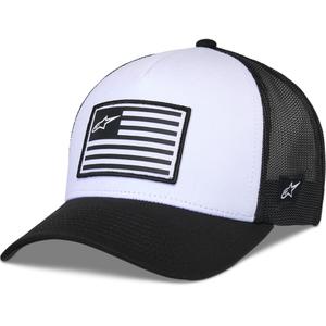 Kšiltovka Alpinestars Flag Snap Hat bílo-černá