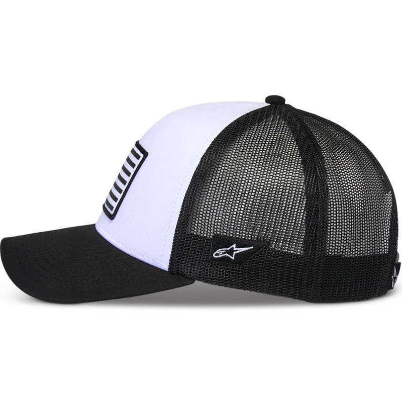 Šiltovka Alpinestars Flag Snap Hat bielo-čierna