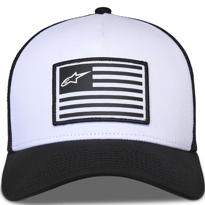 Šiltovka Alpinestars Flag Snap Hat bielo-čierna
