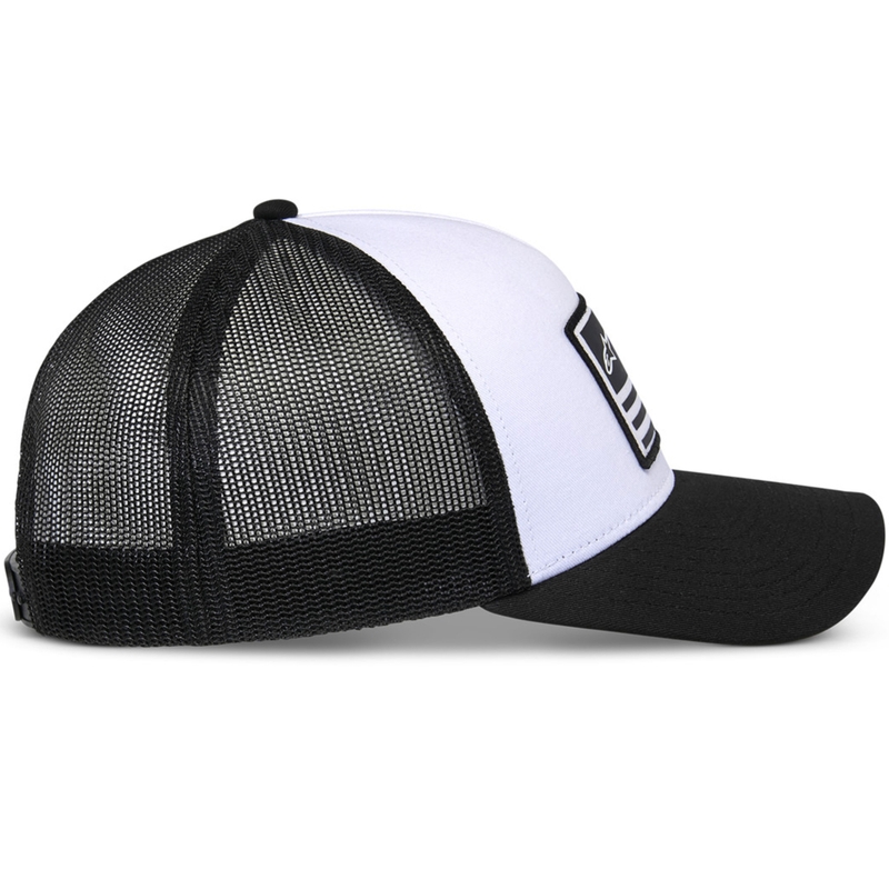 Šiltovka Alpinestars Flag Snap Hat bielo-čierna