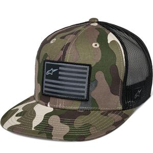 Kšiltovka Alpinestars Flag Hat zelená camo-černá