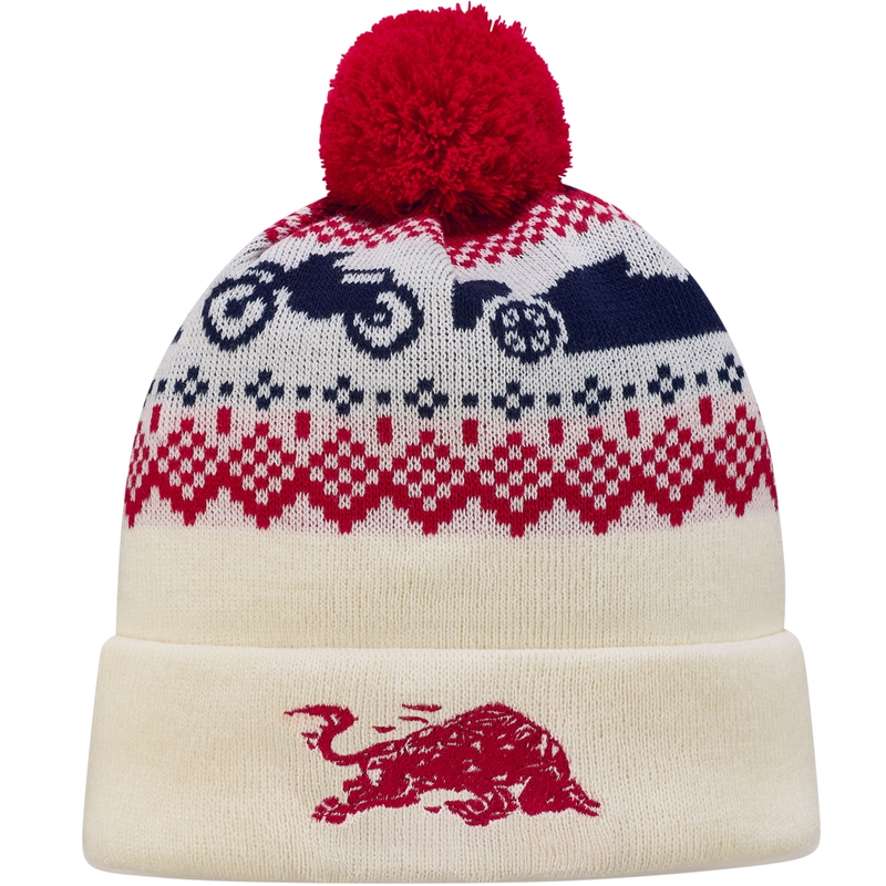 Čepice Red Bull XMAS Beanie bílo-červená