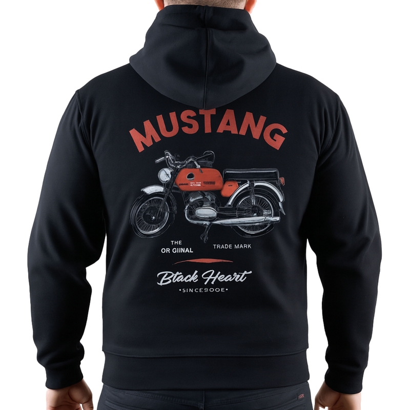 Mikina Black Heart Mustang černá