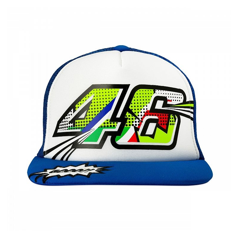 Dětská kšiltovka VR46 Valentino Rossi POP ART bílo-modrá