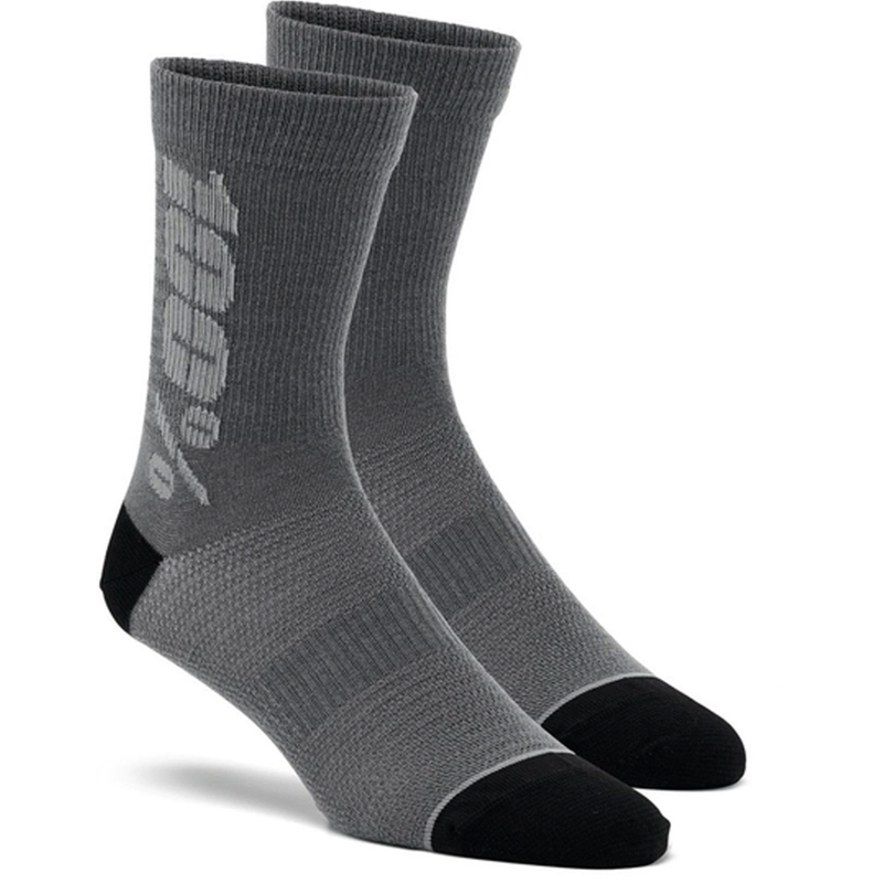 Ponožky 100% - USA Rythym Merino Wool čierno-šedé