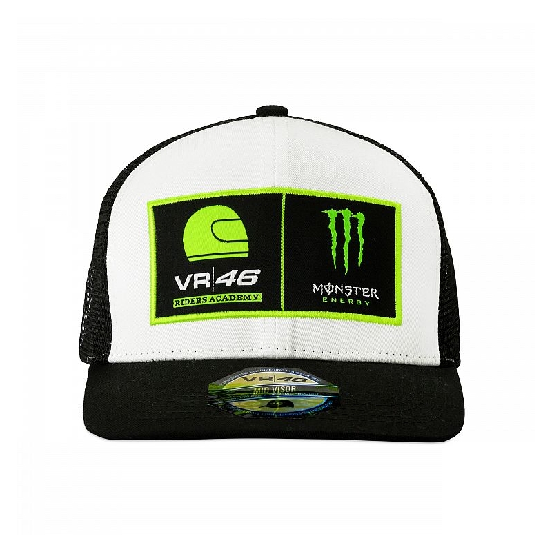 Kšiltovka VR46 Valentino Rossi  RIDERS ACADEMY MONSTER bílo-černá
