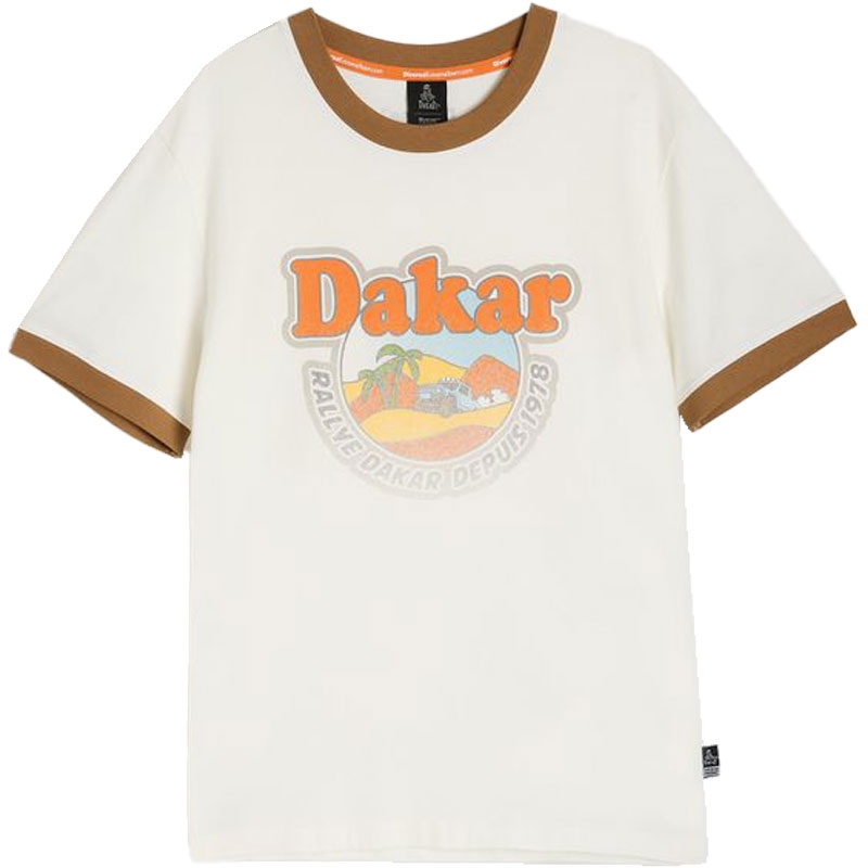 Tričko Dakar DES VINT MOR bílé