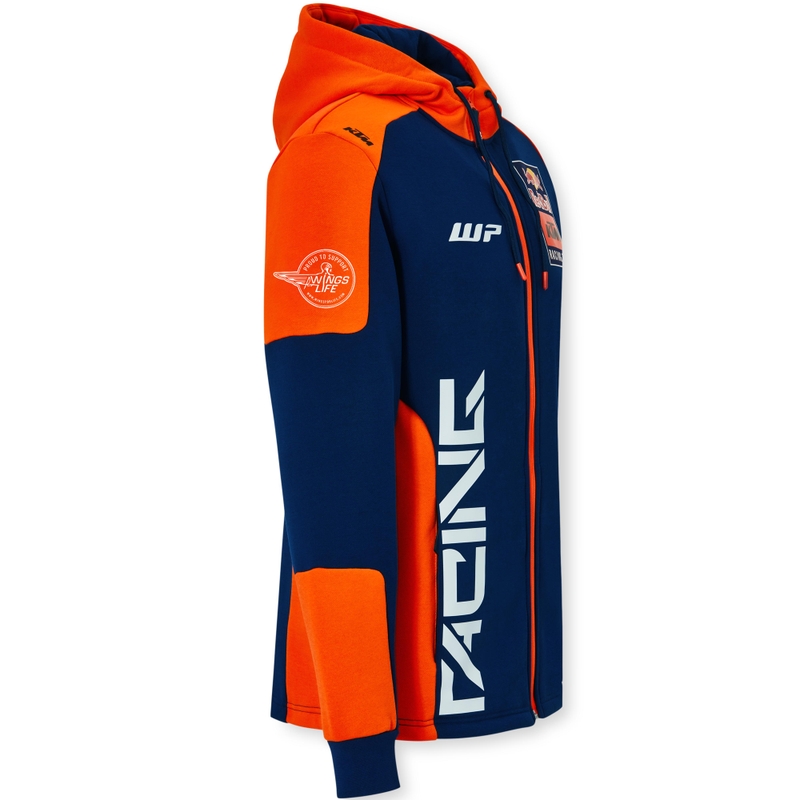 Mikina KTM Replica Team hoodie modro-oranžová