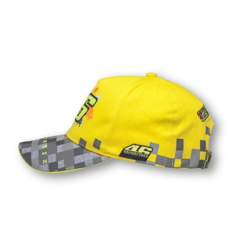 Dětská kšiltovka VR46 Valentino Rossi žluto-šedá