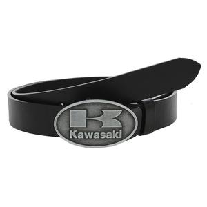 Kožený moto opasok so sponou Kawasaki