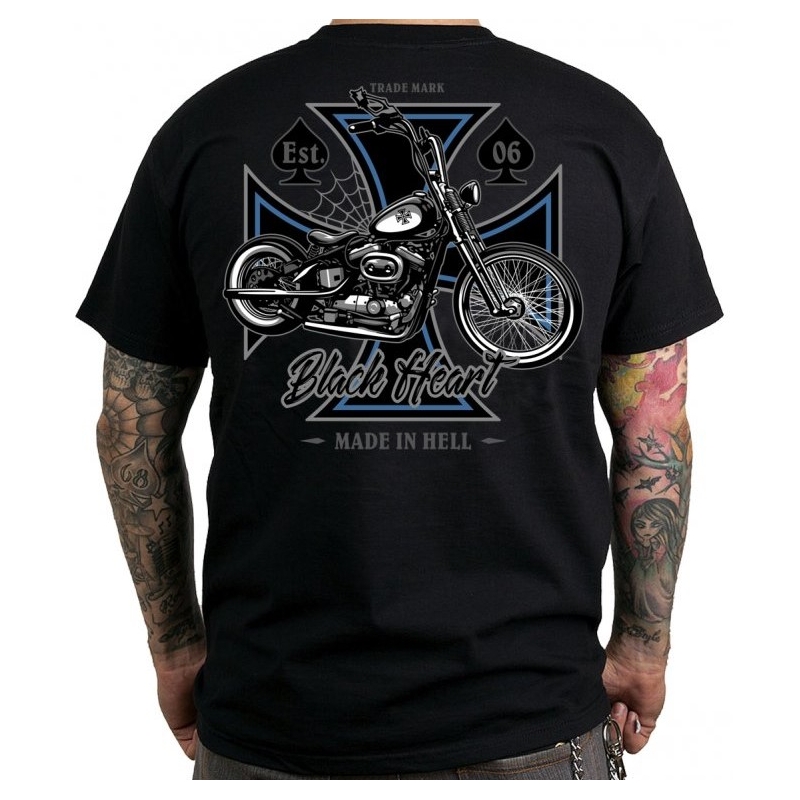 Pánské triko Black Heart Chopper Cross
