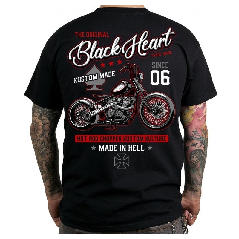 Pánské triko Black Heart Red Chop