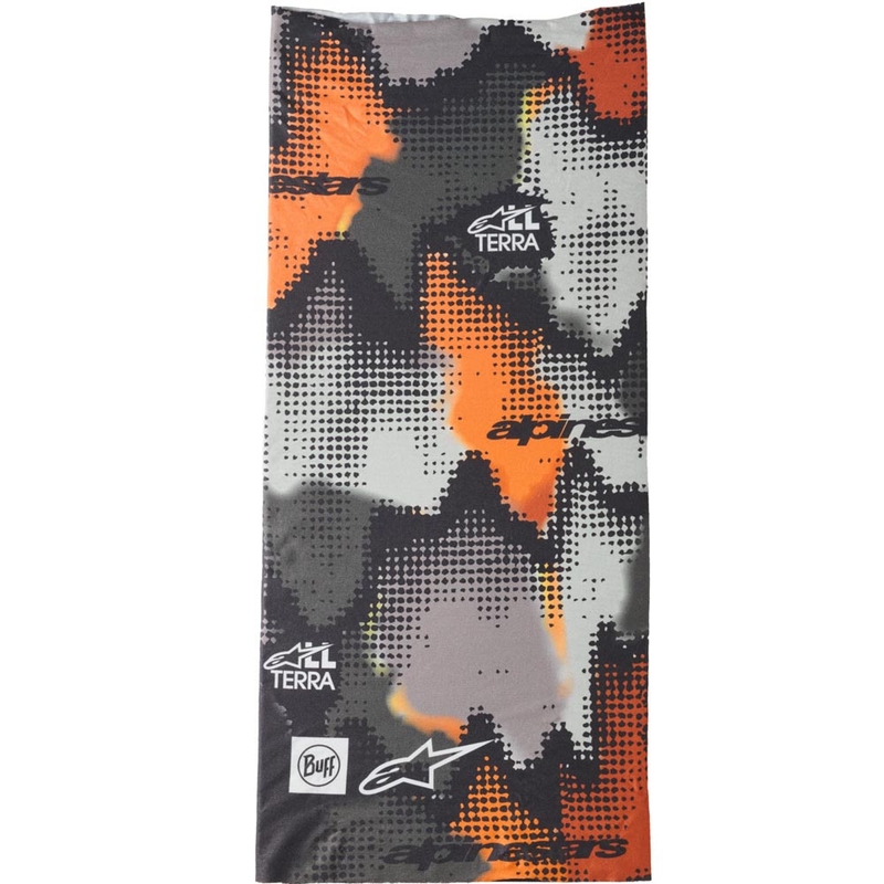 Nákrčník Alpinestars Buff Nazca camo-šedo-fluo oranžový