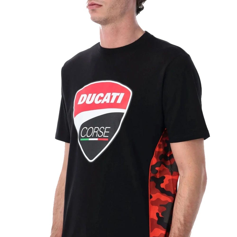 Tričko Ducati Corse CAMU DETAILS černé