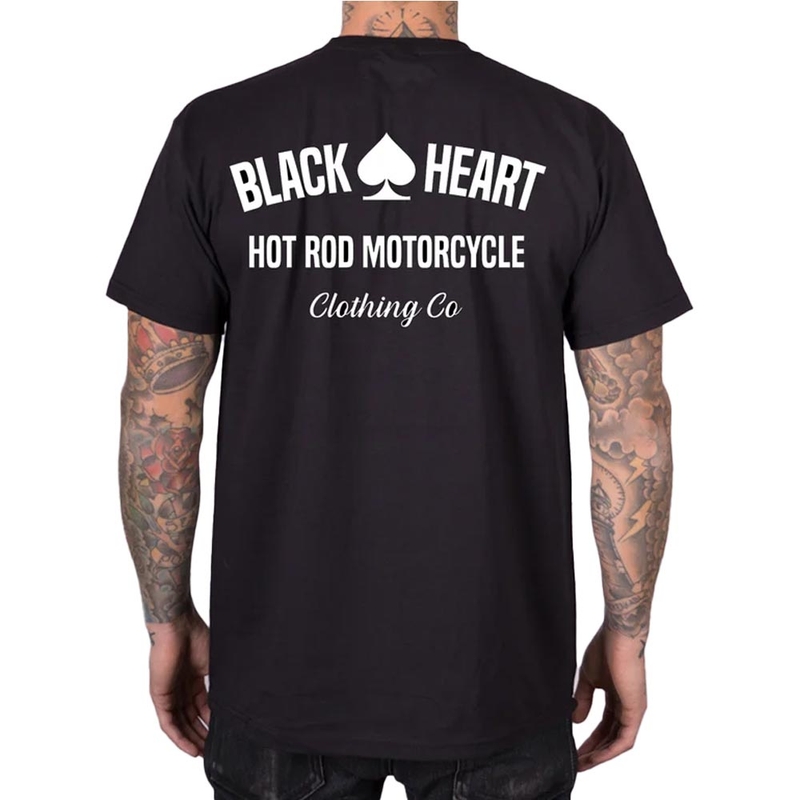 Tričko Black Heart Hot Rod Motorcycle černé