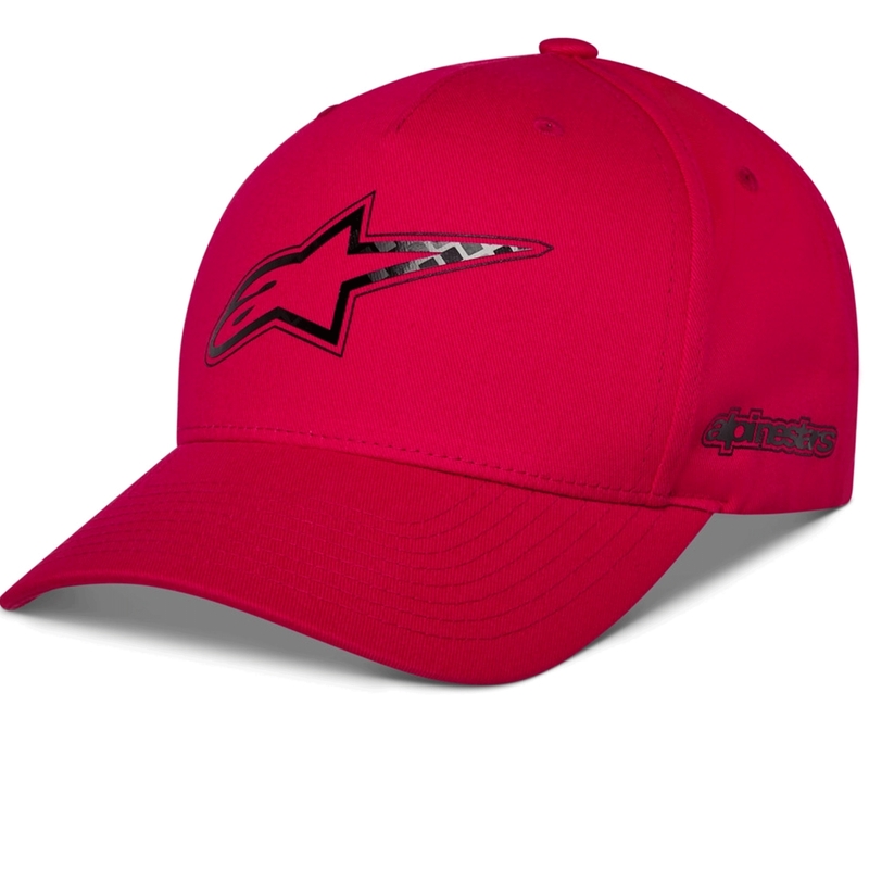 Kšiltovka Alpinestars Carbon Fiber červená